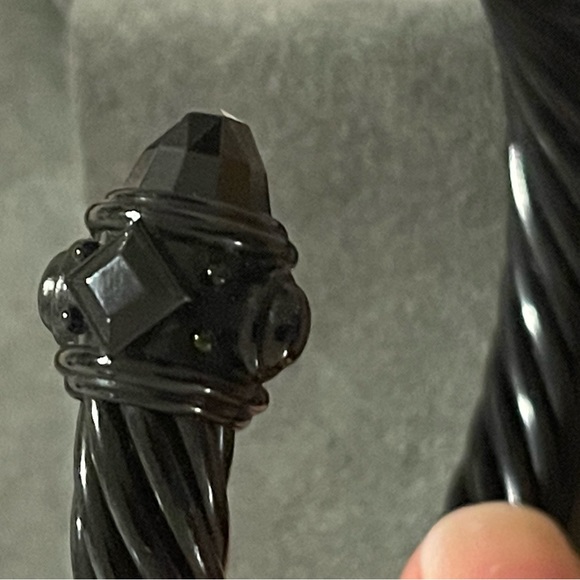 EUC DAVID YURMAN 10 mm Black Aluminum Renaissance Cable Bangle - Picture 8 of 10